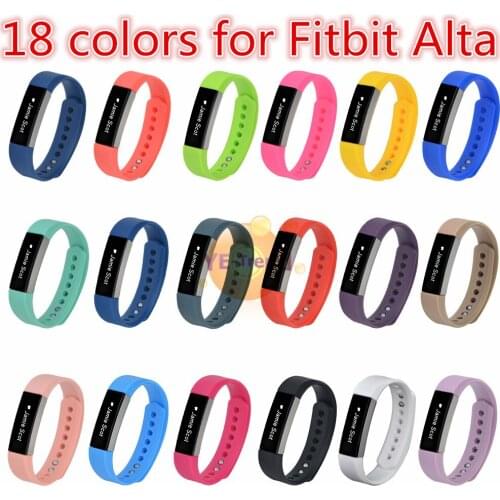 200pcs/Lot Large & Small Size For Fitbit Alta Replacement Silicone Wristband Bracelet Strap Sport Wrist High Quality 18 Colors