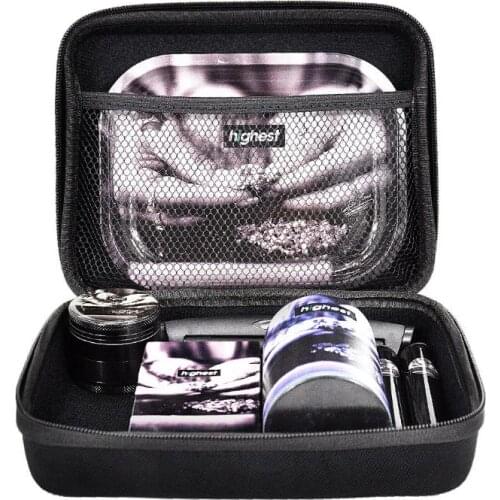 3 sets WholeseTobacco Kit Rolling Tray Smoking Set Herb Grinder Plastic Airtight Herb Container Rolling Machine Portable Size