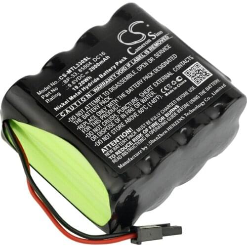 Cameron sino 2000mah battery for MARTEL BetaGauge 330 MARTEL 85804 BP-33 DC16