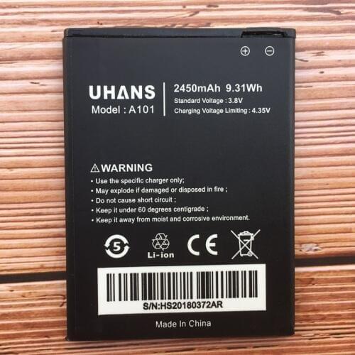 Battery For UHANS A101 A101S 2450mAh Rechargeable Li-ion Built-in Mobile Phone Battery