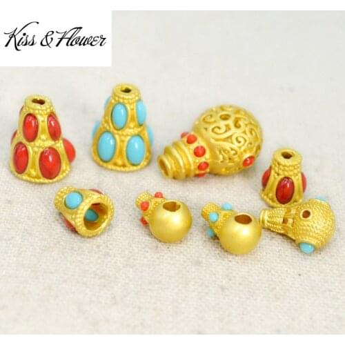 KISS&FLOWER AC07 DIY Jewelry Making Accessories Findings Fittings Bracelet Necklace Loose Three Hole Joint Connector Bead 1PC