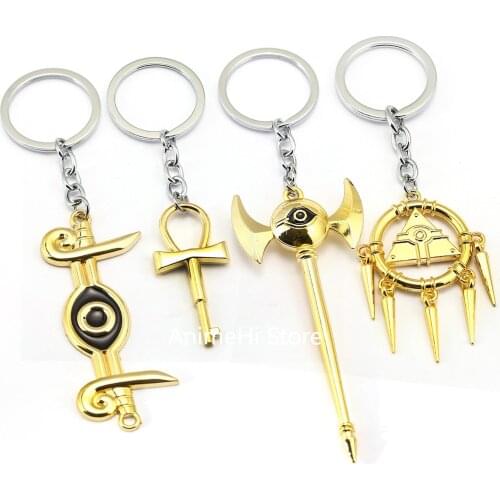 Anime Yu-Gi-Oh! YuGiOh YGO Millennium Wheel Wisdom Eyes Puzzle Keychain Yu Gi Oh Keyring Bag Pendant Doll for Gift