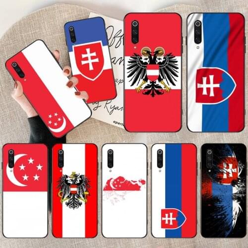 Slovak republic singapore austria flag Phone Case for Xiaomi Mi Note 10 Lite Mi 9T Pro xiaomi 10 10 CC9 Pro 9SE