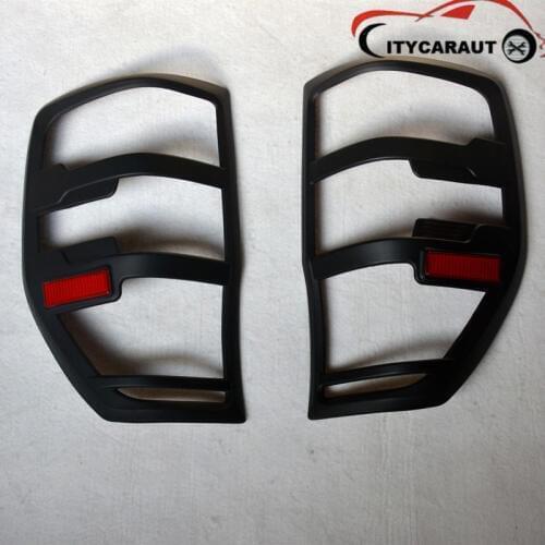 CITYCARAUTO for accessories ABS matte black tail light covers trim for ranger T6 T7 2012- 2021 car styling rear lamp cover