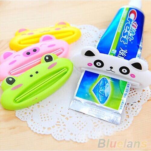 Bathroom Home Tube Rolling Holder Squeezer Easy Cartoon Toothpaste Dispenser