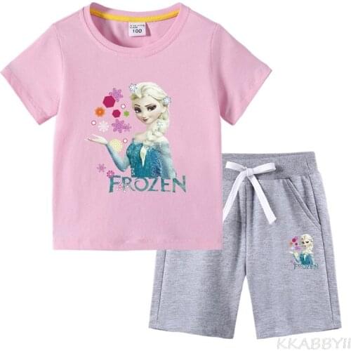 Summer Game Print Baby Boys Short Sleeve T Shirt short Jeans 2pcs Sets Kids Girls T-Shirts Cotton Children Clothes