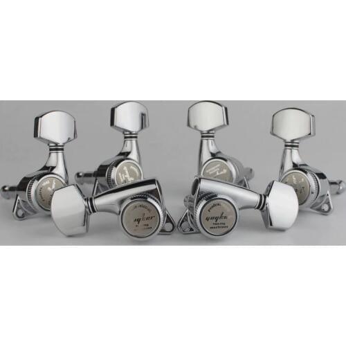 GUYKER Chrome Guitar Locking Tuners Electric Guitar Machine Heads Tuners Lock Silver Guitar Tuning Pegs ( With packaging)