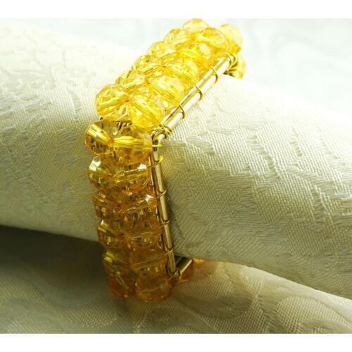 Qn16011903 crystal beaded napkin rings, wedding decoration napkin holder