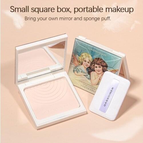 Pressed Powder Concealer Brighten Foundation Cosmetic Small Mirror Oil Control Full Coverage Makeup Face Power Longlasting TSLM2