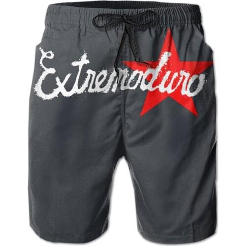 Summer Men Beach Shorts Breathable Quick Dry Nerdy Loose EXTREMODURO (2) Hawaii Printing Male Shorts