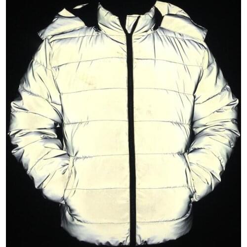 2019 Men winter thick warm reflective jacket cotton padded coat women hip hop winter coat drop shipping