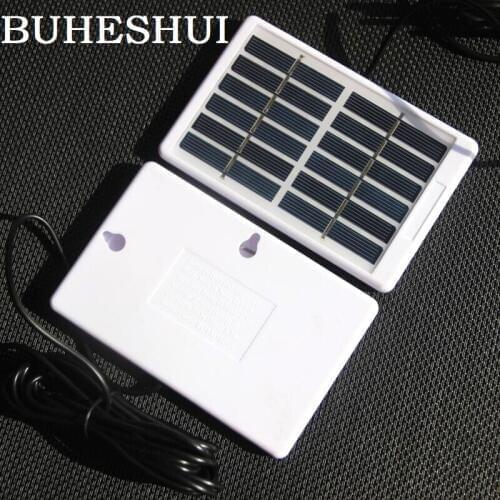 BUHESHUI 1.2W 6V Solar Panel With DC5521 Cable 3M Polycrystalline Solar Cell Battery Charger For 3.7V Battery Light 130*84MM