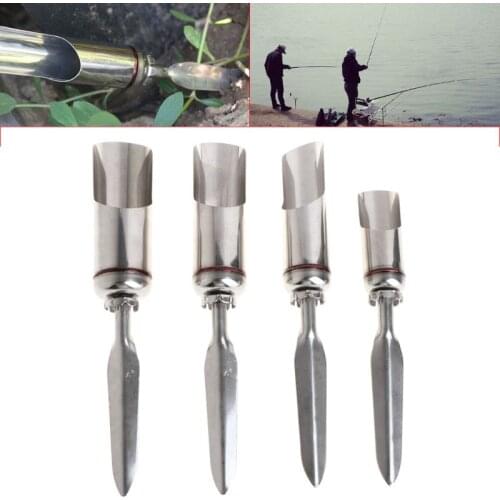 Fishing Rod Stand Holder Plug Insert Ground Portable Stainless Steel Tools Tackle Accessories Support Telescopic Rack