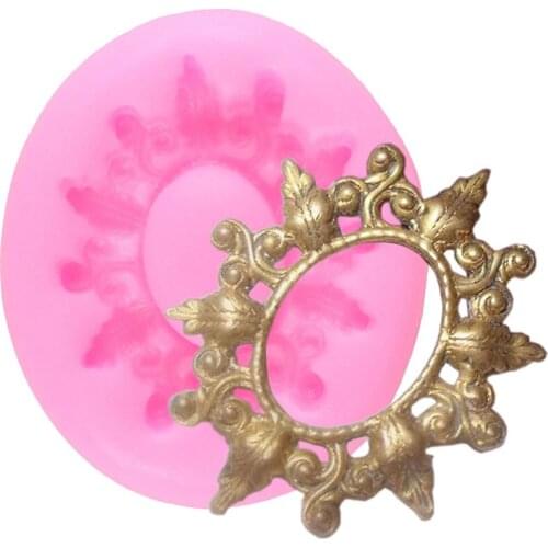 Frame Relief Cake Border Silicone Mould Cupcake Topper Fondant Cake Decorating Tools Polymer Candy Clay Chocolate Gumpaste Molds