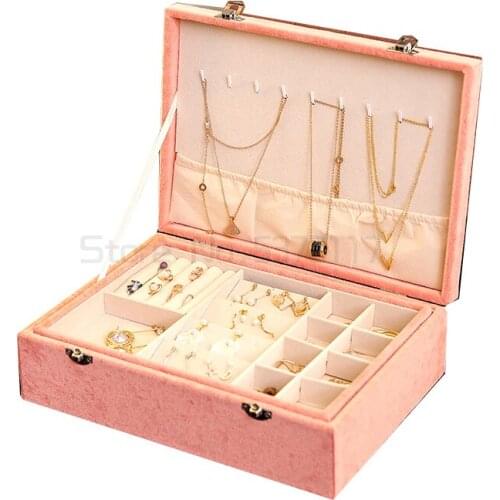Jewelry box storage box multifunctional earrings earrings necklace ring display rack large capacity earring box