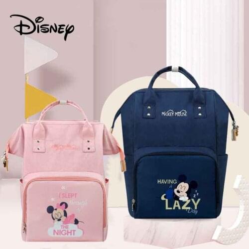 Disney Mickey Mouse Free USB Mommy Diaper Bag Maternity Baby Bag Baby Stroller Large Capacity Mommy Diaper Bag Travel Mommy Bag