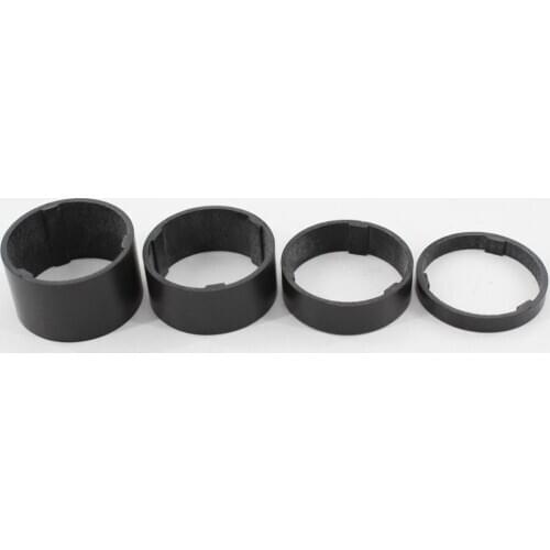 4pcs/lot 5mm+10mm+15mm+20mm ultralight matt UD full carbon fibre headsets bicycle washer bike stem carbon spacer MTB Free ship