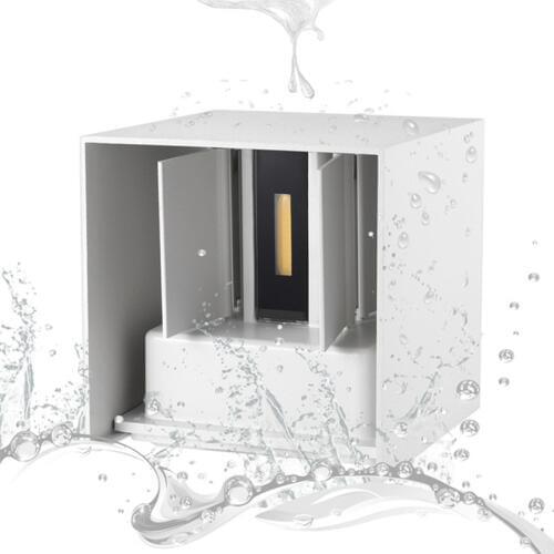 IP65 Waterproof 12W indoor outdoor Led Wall Lamp modern Aluminum Adjustable Surface Mounted Cube Led Garden Porch Light
