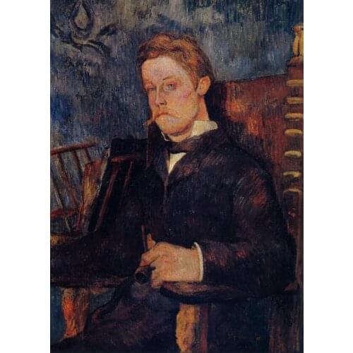 High quality Oil painting Canvas Reproductions Portrait of a seated man (1884) by Paul Gauguin hand painted