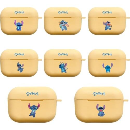 Yellow Silicone Case for AirPods Pro Bluetooth EarPods Cover Crazy about Stitch