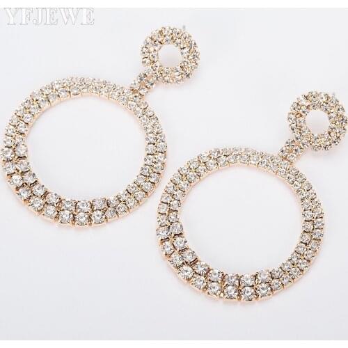 2017 Women Jewelry Drop Earring Circle Earrings for Women Dangle Bridal Earrings Wedding Party E384