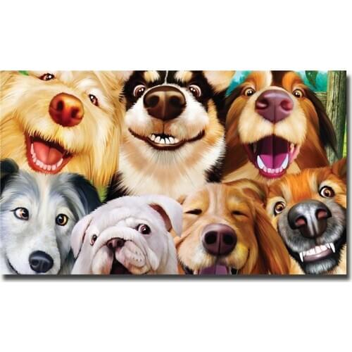 Animal,Many dog paintings,5D Full Square Diamond painting Round,mosaic Diamond Embroidery Home decoration rhinestones pictures