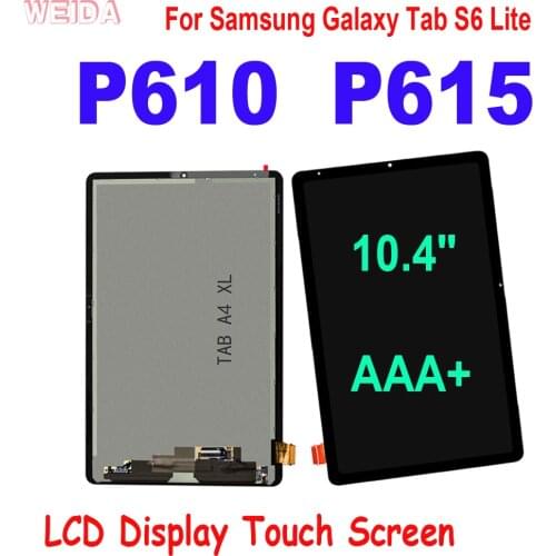 10.4" AAA+ LCD For Samsung Galaxy Tab S6 Lite P610 P615 LCD Display Touch Screen Digitizer Assembly for P610 LCD Replacement