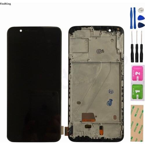 100% Tested LCD Display For Oneplus 5T / 1+5T A5010 LCD Display With Frame Touch Screen Digitizer Assembly For One Plus 5T