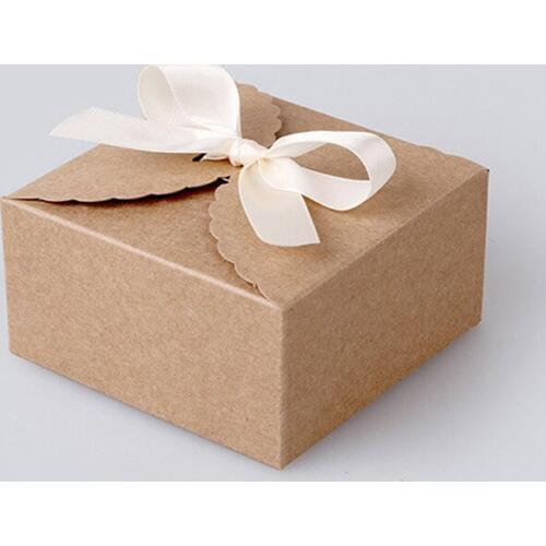 1000pcs 9*9*6cm Brown Packaging Kraft Paper Box For Candy\Cake\Jewelry\Gift\chocolate\Party Packing boxes