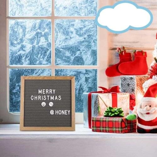 10x10 Inch Square Felt Letterboard Oak Wood Message Board 460 Plastic Letters Easel Drawstring Bag Felt Letter Board Home Decor