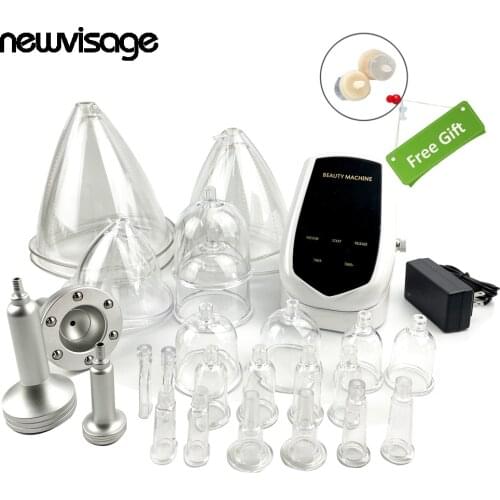 2021 Vacuum Air Pump Pressure Breast Beauty Machine Hip Up Firming Lifting 150# Breasts Cup Roller Massage Back Cupping Guasha