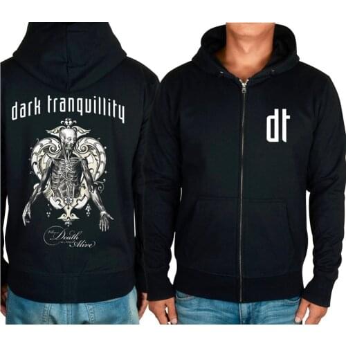 18 kinds Zipper Dark Tranquillity Band Rock hoodies Skull jacket 3D brand shirt punk death dark Heavy Metal sweatshirt XXXL