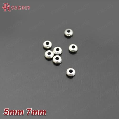 26500)100PCS 5MM 7MM Antique Style Zinc Alloy Wheel Separated Beads Spacer Beads Diy Jewelry Findings Accessories Wholesale