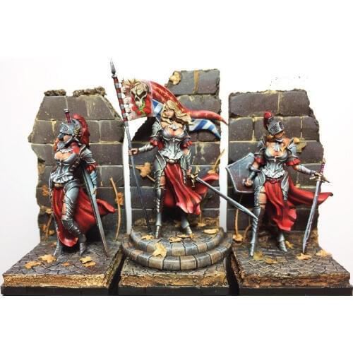 35mm Scale Sexy of the Rose Unpainted Resin Model Kit 3 Figure Free Shipping