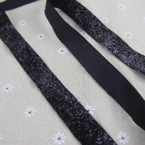 5 yards/lot 20mm width non-Elastic non-Stretch black Lace trim DIY headband sewing garment accessories