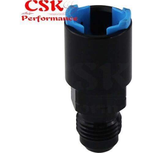 AN6 MALE to 3/8" FEMALE QUICK CONNECT FUEL RAIL LINE BLACK