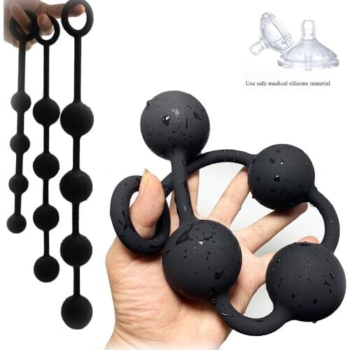 Anal Beads Huge Intimate Sex Products Silicone Butt Plug Big Anal Balls Adults Sex Toys For Woman Men Erotic Goods Anus Dilator