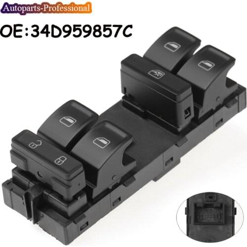 Car Auto accessorie New Driver Side Power Window Switch For VW Volkswagen Santana JETTA For Skoda 34D959857C