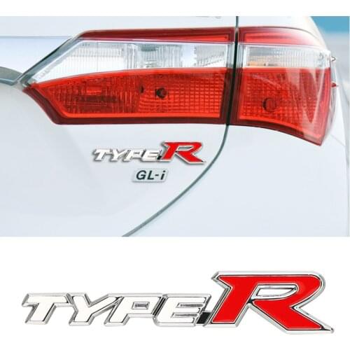 Car Styling Trunk TYPER SI Letter Badge 3D Metal Stickers For Honda Typer Civic Accord Odyssey Spirior CRV Decal Accessories