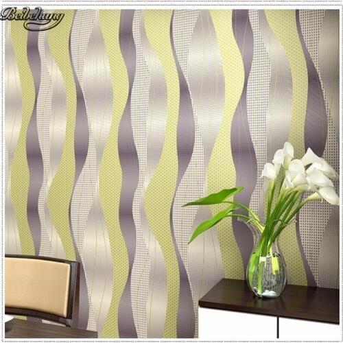 Beibehang The latest non - woven wallpaper wavy backdrop 3D stereo living room TV background bedroom background decoration