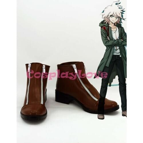 Danganronpa Dangan Ronpa Nagito Komaeda Cosplay Shoes Boots Hand Made For Halloween Christmas Festival CosplayLove