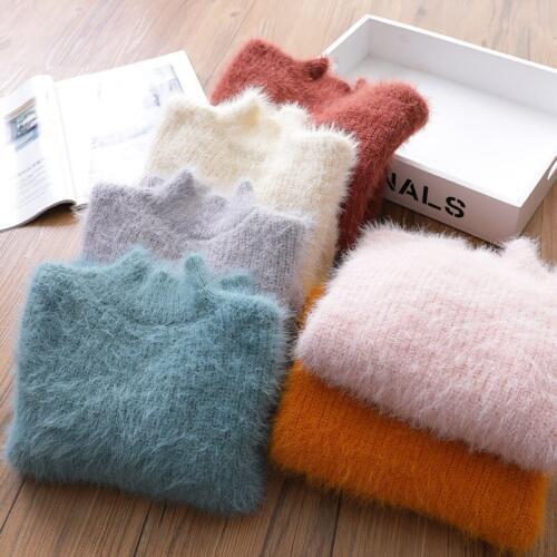 2019 Girls Sweaters Childrens Clothing Winter New Mohair Kids Pullover Sweaters Children Sweater Coat Korean Christmas Clothes