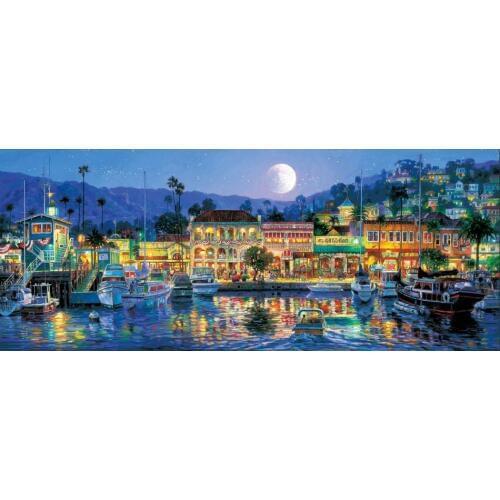 European Town Seaside Scenery Cross Stitch Kits Crafts 14CT Unprinted Embroidered Handmade Art Oil Painting Wall Home Decor