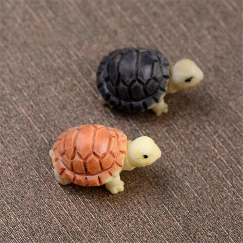Lovely Turtles Micro Fairy Figurines Miniatures Garden Decor Accessories 1 Pair