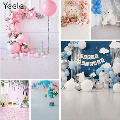 Yeele 2nd Birthday Photozone Flowers Cake Decor Ins Photography Backdrops Personalized Photographic Backgrounds For Photo Studio