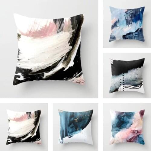Geometric Home Decorative Pillow Case 16x16in 18x18in 20x20in 24x24in Luxury Short Plush Pillow Cover