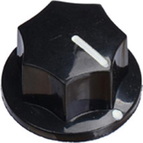 4Pcs 20x11mm Guitar Effect Pedal Knob Cap Cover Heptagon For Guitar Tone Volume Control Button Replacement Accessories Black