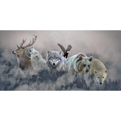 GLymg 5d Diamond Painting Full Drill Diy Diamond Embroidery Craft Diamond Embroidery Painting Mammals Diamond Wall Arts Decor