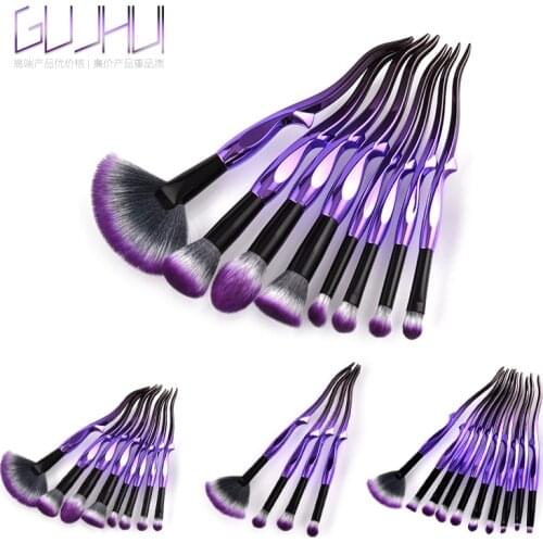 1/4/8/10pcs Brush Cosmetics Powder Brush Strong Grip Easy To Pinch Fiber Plastic Handle Makeup Brush Beginner Make-up Tools