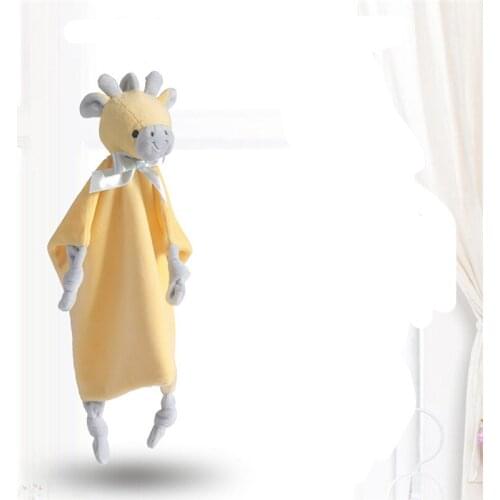 Cute Cartoon Animal Hand Grip Emotional Comfort Towel Babies Soft Plush Soothing Toys Security Blanket Baby Toys Soothing Towel